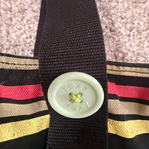 Roxy Y2K Striped & Polka Dot Tote Bag – Retro Surf Style vintage school bag - Picture 3 of 6